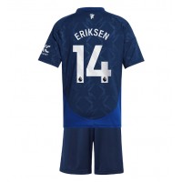 Maglie da calcio Manchester United Christian Eriksen #14 Seconda Maglia Bambino 2024-25 Manica Corta (+ Pantaloni corti)